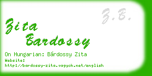 zita bardossy business card